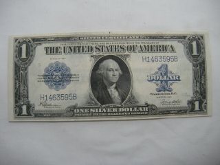 1923 $1 Large Size Note Silver Certificate Horse Blanket Speelman White
