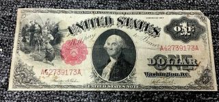 1917 United States One Dollar Horse Blanket Note - Sawhorse Note,  Vignette