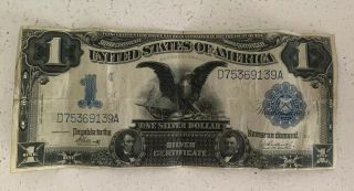 1899 Silver Certificate Black Eagle Very Crisp Worth Grading
