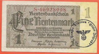 Germany - Wehrmacht - 1 Reichsmark - 1937 - With Nazi Stamp Hitler Jugend