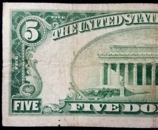 1929 $5.  00 National Currency from The Washington Park National Bank of Chicago 4