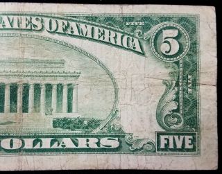 1929 $5.  00 National Currency from The Washington Park National Bank of Chicago 5