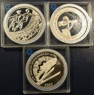 Ukraine,  Bulgaria,  Belarus Salt Lake City Winter Olympics 2001 Proof Silver