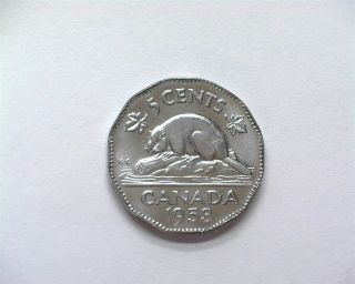 Canada 1953 5 Cents - No Ss - Gem,  Uncirculated