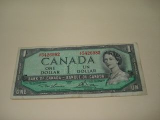 1954 - Canadian One Dollar Bill - $1 Canada Note - Xf5426982