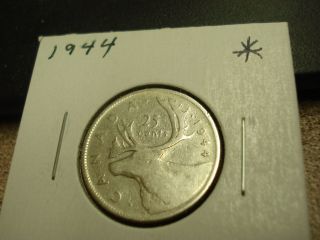 1944 - Canada 25 Cent - Circulated Canadian Quarter