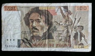 France Banknote Eugene Delacroix 100 Francs 1980 Circ.