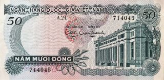 1969 Vietnam 50 Dong Banknote,  Pick 25,  Auncirculated