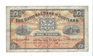 Scotland - 1949,  One (1) Pound