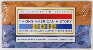 2012 Making American History Coin And Currency Set -