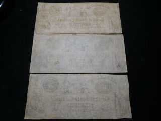 K5 USA Bank of South Carolina 1857 & 1859 5 Dollars VF 3 Notes Total 2