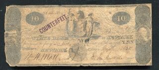 1848 $10 Ten Dollars The State Bank At Newark,  Nj Obsolete Banknote “faux”