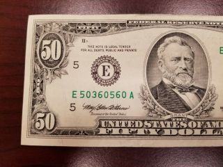 1993 Richmond $50 Dollar Bill Note FRN E50360560A Crisp 3