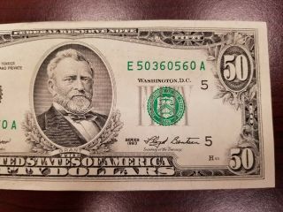 1993 Richmond $50 Dollar Bill Note FRN E50360560A Crisp 4