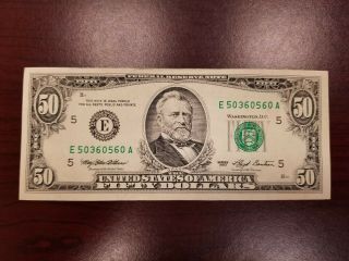 1993 Richmond $50 Dollar Bill Note FRN E50360560A Crisp 5
