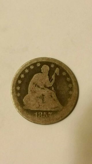 1857 Liberty Seated Quarter - Good Details