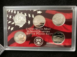 2005 US SILVER 11 Coin Proof Set,  OGP & 3