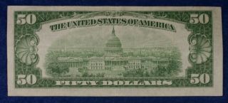 1934 $50 Chicago G Federal Reserve Currency Banknote 2 2