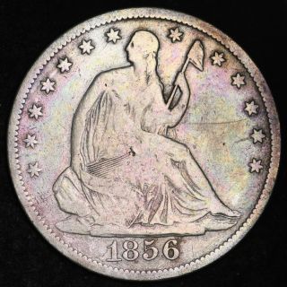 1856 - S Seated Liberty Half Dollar Choice Vg/fine E331 Acnt