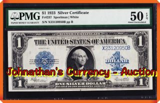 Jc&c - Fr.  237 Series 1923 $1 Silver Certificate - A.  Uncirculated 50 Epq By Pmg