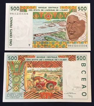 West African States Togo 500 Francs 1999 Shepherd - P810 Tj - Unc