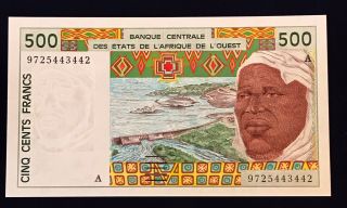 West African States Ivory Coast 500 Francs 1997 Shepherd - P110 Ag - Unc