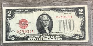 Series 1928 G $2 Two Dollar Legal Tender Note Fr - 1508 Ba26