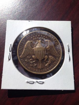 Vintage President James Madison 3 - D Face Bronze Medal Coin Token 2