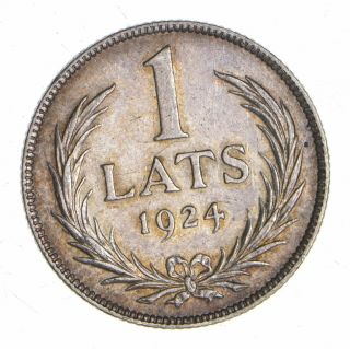 Better - 1924 Latvia 1 Lats - 5.  1 Grams - World Silver Coin 754