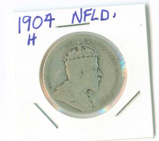 1904 H Newfoundland Half Dollar 50 Cent Coin $2 Canada Or Usa