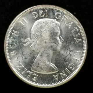 Canada Silver 50 Cents 1963 Uncirculated Queen Elizabeth Ii