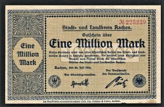 Vad - Aachen - 1 Million Mark Inflation Note - 1