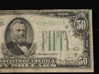 1934 $50 Federal Reserve Note Saint Louis 3