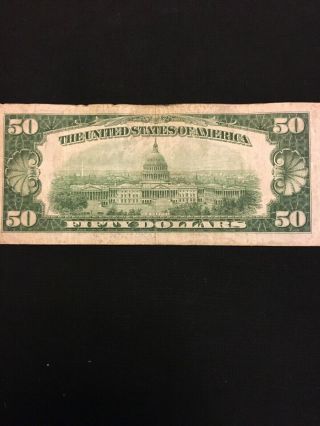 1934 $50 Federal Reserve Note Saint Louis 4