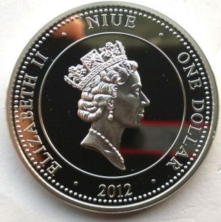 Niue 2012 Battle of Australia 1 Dollar 1oz Silver Coin,  Proof 2