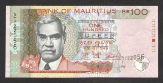 Mauritius 100 Rupees 2017 P 56 Uncirculated Prefix : Dy