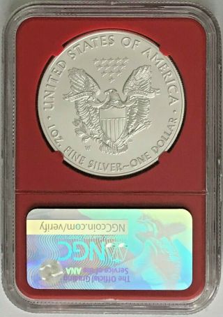 2017 W Burnished Silver Eagle Early Releases NGC MS70 With W Mark Red 2