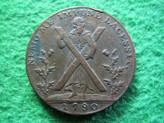 1790 Edinburgh Scotland Half Penny Token - U S