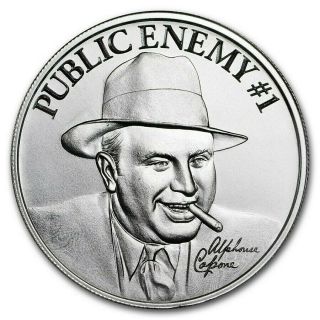 Public Enemy 1 Al Capone Round 2 Ounces Pure 999 Silver $54.  88 Buy