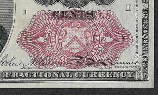 FR 1309 FIFTH ISSUE TWENTY FIVE Cent Fractional Note CU,  HARD TO IMPROVE ON. 3