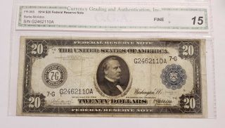 1914 $20 Chicago Frn Blue Seal