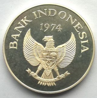 Indonesia 1974 Orangutan 5000 Rupiah Silver Coin,  Proof 2
