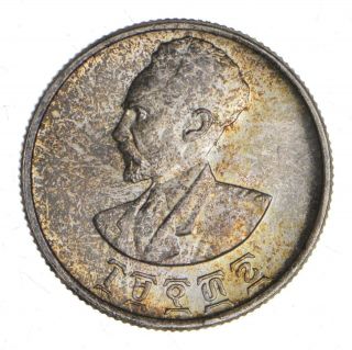 Better - 1944 Ethiopia 1 Santeem - 7 Grams - World Silver Coin 545