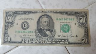 1981 Fifty Dollar Federal Reserve Note.  Cleveland Ohio
