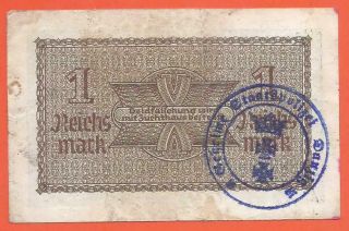 Germany - Wehrmacht - 1 Reichsmark - 1939/45 - With Nazi Stamp Gestapo Danzig