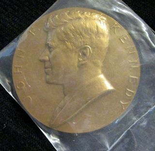 1961 John F Kennedy Inaugural Us Medal 135 3 " Bronze Orig Pkg.