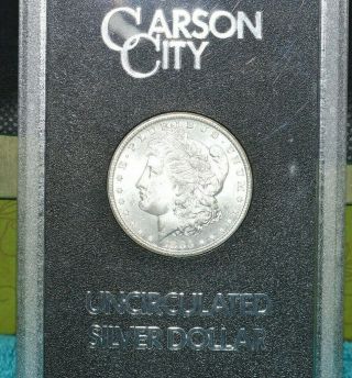 1883 Cc Morgan Silver Dollar Gsa Hoard Carson City W/ Coin Box/cert.