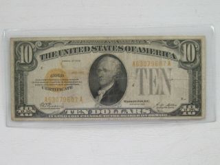 1928 $10 Gold Certificate Fr 2400 5 Day