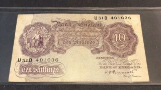10 Shillings Bank Of England 1940 