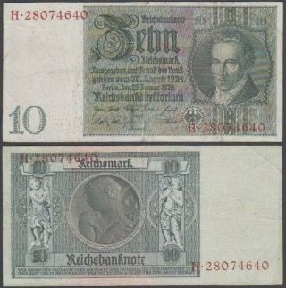 GERMANY (Weimar Republic) 10 Reichsmark,  1929,  P - 180a,  World Currency 3
